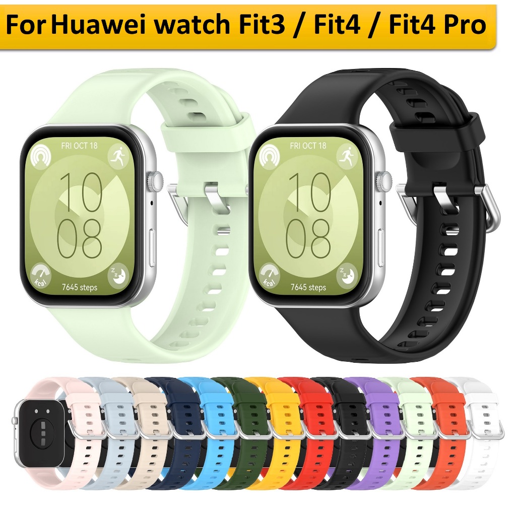 New Silicone Strap For สาย Huawei watch fit 3 Strap Huawei watch Fit 4 สาย Huawei watch Fit 4 Pro สา