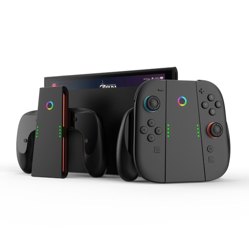JYS RGB แท่นชาร์จสําหรับ Nintendo Switch 2 Joycon - สีดํา