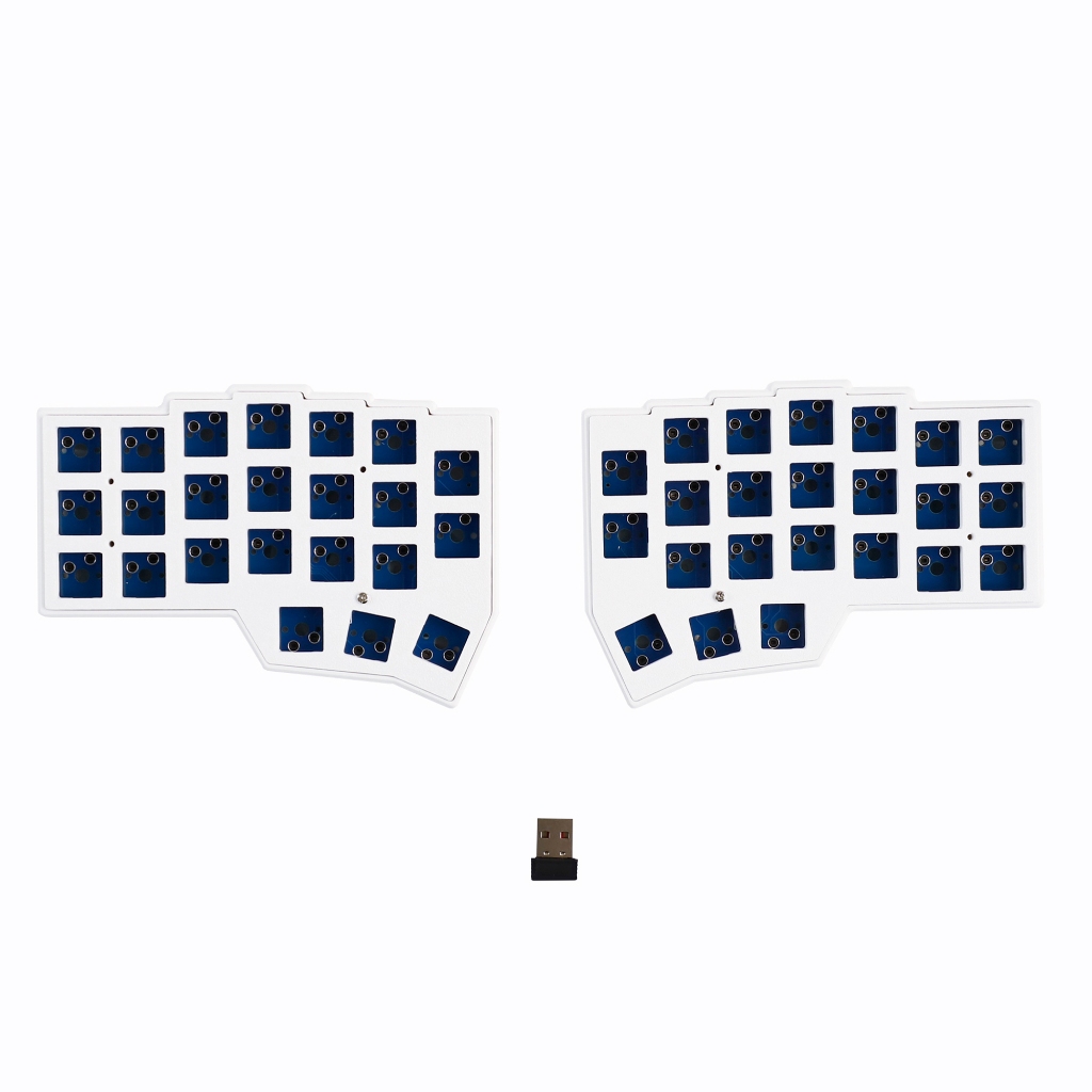 YMDK 2.4 Ghz Wireless Split Corne V4.1 46 Ergonomic Hotswappable 40% เค้าโครง 3D เรซิ่น Vial All Key