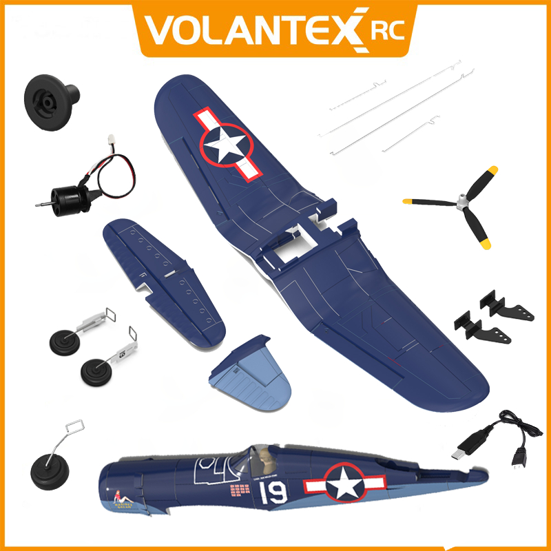 VOLANTEXRC F4U Corsair 500mm RC Plane Spare Parts Propeller Adapter Push rod full set Motor Propelle