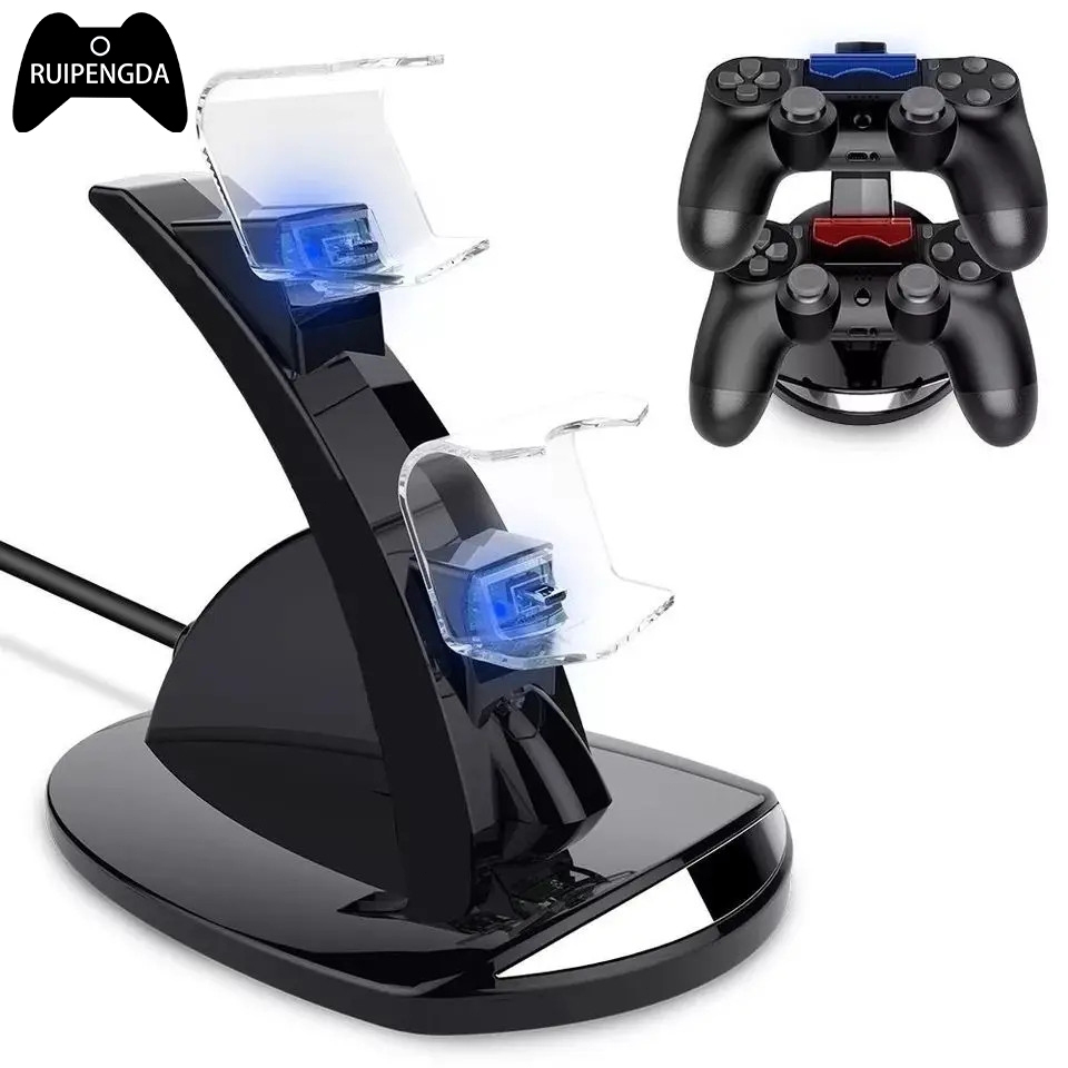 Controller Charger สําหรับ PS4 Controler LED Dual USB Fast Charging Dock Station สําหรับ PS4 Pro/Slim Gamepad เกมอุปกรณ์เสริม