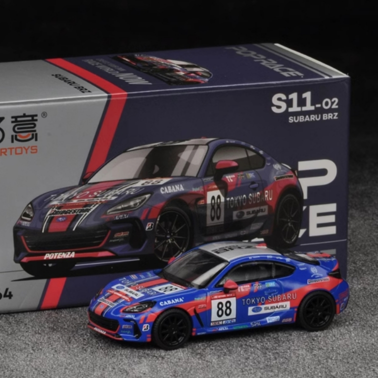 Pop Race 1:64 Subaru BRZ Tokyo Subaru Racing รถโมเดลDiecast PR640088