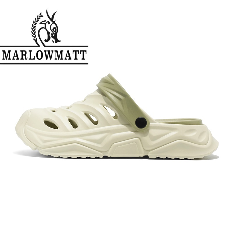 Marlowmatt Hole Shoes Men Fashion 2025 รองเท้าแตะผู้ชายสไตล์ใหม่กีฬาลําลอง