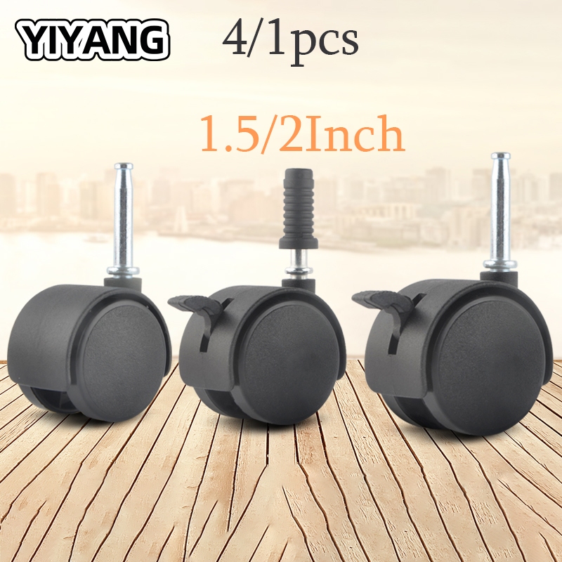 4PCS/1PCS 7 X 38 เฟอร์นิเจอร์ซ็อกเก็ตล้อล้อรถเข็นล้อลูกกลิ้ง YIYANG ตู้ Kabinet Perabot 1.5 นิ้ว/2 นิ้วพร้อมสต็อก