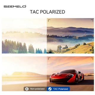 SEEMELO กันแดด TAC ตาขับรถโพลาไรซ์ตากีฬากลางแจ้ง UV400 แว่นตาน้ําหนักเบาแว่นตากันแดด Clean Vision ขี่จักรยานขี่แว่นตาวิ่ง