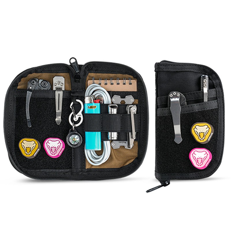 VE22 EDC กระเป๋า, EDC Pocket Organizer สําหรับชาย, Multitool กระเป๋า 4 กระเป๋า, ไนลอนกระเป๋าขนาดกะทั