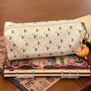 กล่องดินสอความจุขนาดใหญ่ กระเป๋ากล่องเครื่องเขียนผูกโบว์น่าร…