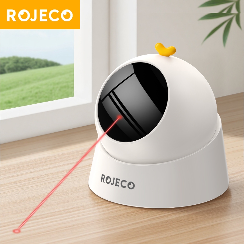 ROJECO 2 in 1 ของเล่นเลเซอร์แมวอัตโนมัติของเล่นแมวแบบโต้ตอบในตัวจริง Motion Sensor ของเล่นเลเซอร์สําหรับแมวและสัตว์เลี้ยง