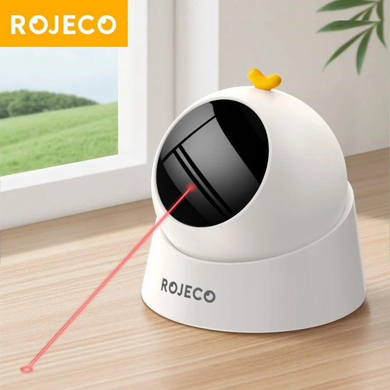 ROJECO 2 in 1 ของเล่นเลเซอร์แมวอัตโนมัติของเล่นแมวแบบโต้ตอบในตัวจริง Motion Sensor ของเล่นเลเซอร์สําหรับแมวและสัตว์เลี้ยง