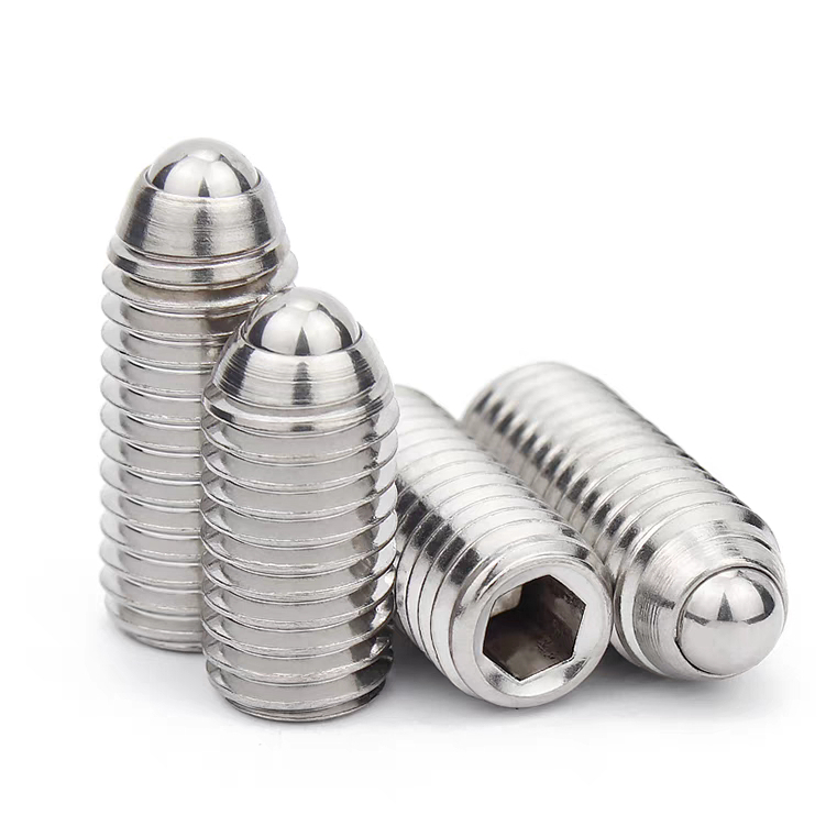 [RL] M2-M10 Spring Ball Plunger Set Screw Round Head Hex Socket Point Grub Stainless Steel 304 Ball Shaped Screws Bolt - รูปที่ 5