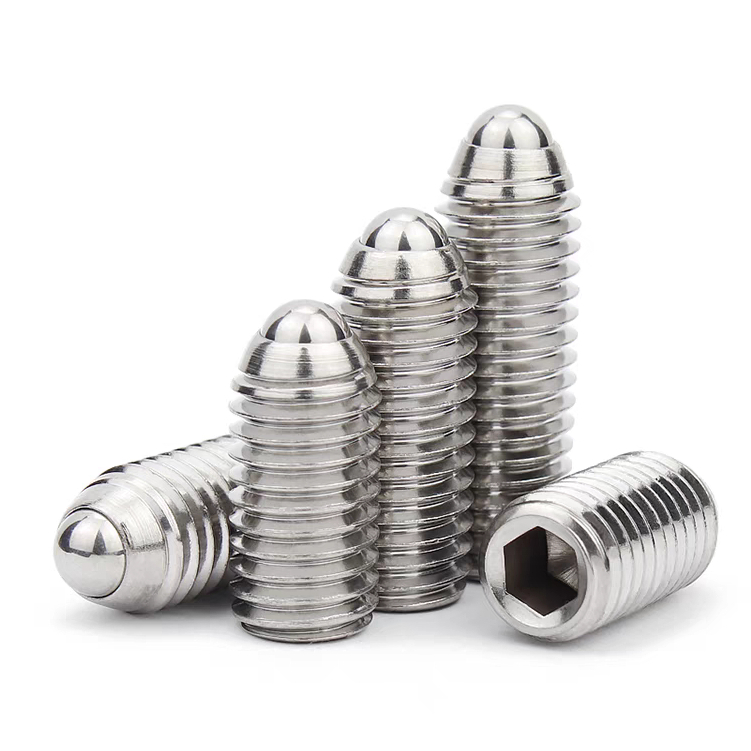 [RL] M2-M10 Spring Ball Plunger Set Screw Round Head Hex Socket Point Grub Stainless Steel 304 Ball Shaped Screws Bolt - รูปที่ 6