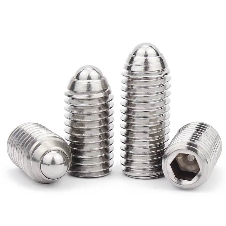 [RL] M2-M10 Spring Ball Plunger Set Screw Round Head Hex Socket Point Grub Stainless Steel 304 Ball Shaped Screws Bolt - รูปที่ 7