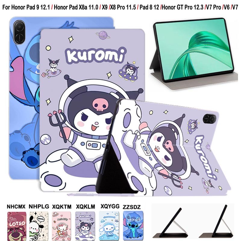 สําหรับ Pad X8a X8b 11 "Honor Pad X9 X8 Pro 11.5" ELN-W09 คุณภาพสูง PU หนังฝาครอบ Honor Pad 9 12.1 "Honor Pad 8 12" แฟชั่นการ์ตูนอะนิเมะรูปแบบกรณีแท็บเล็ต