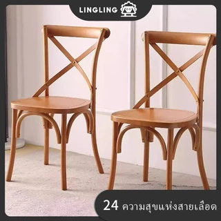 LingCross Kerusi Kafe PP หลังโค้ง พลาสติก รับประทานอาหารกลางแจ้ง