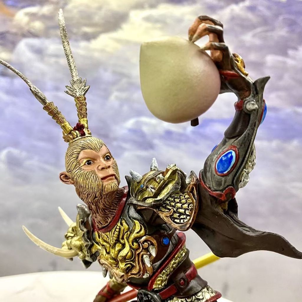 Double-Headed แกะสลักอาวุธคู่ Big Troubled Heavenly Palace Wrathful Monkey King Hand-Made รุ่นจีนที่