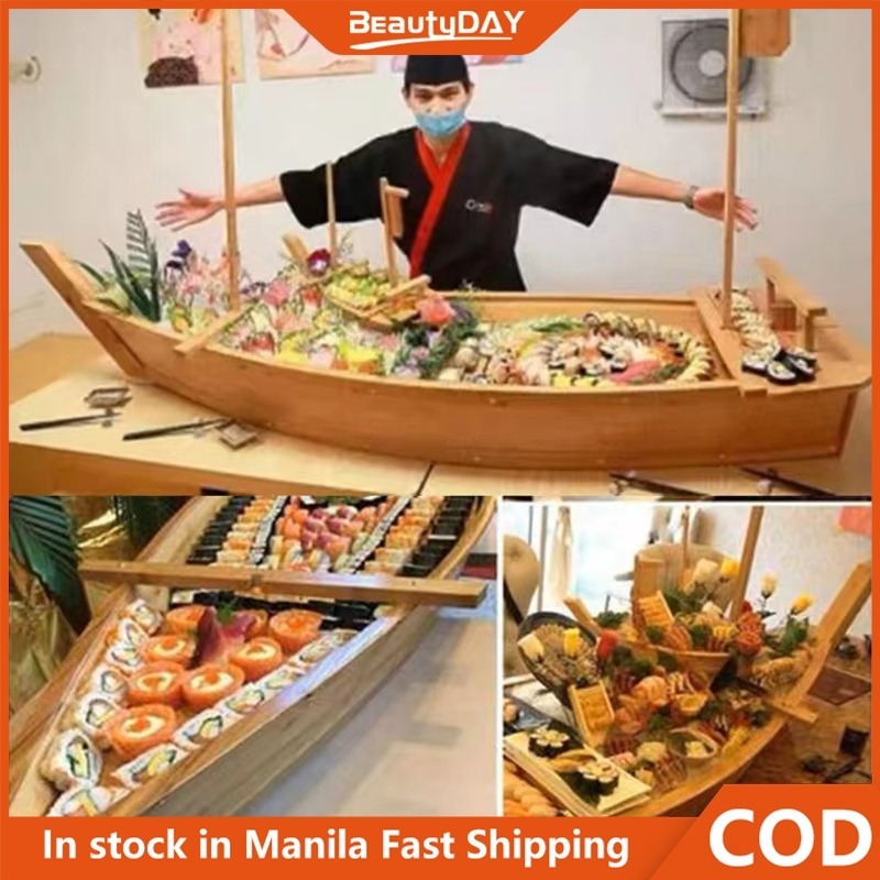 COD 70CM/50CM/90cm เรือไม้ เรือซูชิ เรือซาซิมิ อาหารญี่ปุ่น จานอาหารญี่ปุ่นรูปทรงเรือ ใส่ปลาดิบ เรือไม้มีเสา ญี่ปุ่นเกาหลีอาหารซูชิเรือไม้ไผ่ซูชิเรือไม้ซาซิมิ แผ่นเสียง ไม้ไผ่ไม้เรือไม้ไผ่ไม้  ภาชนะอาหารญี่ปุ่นและเกาหลี