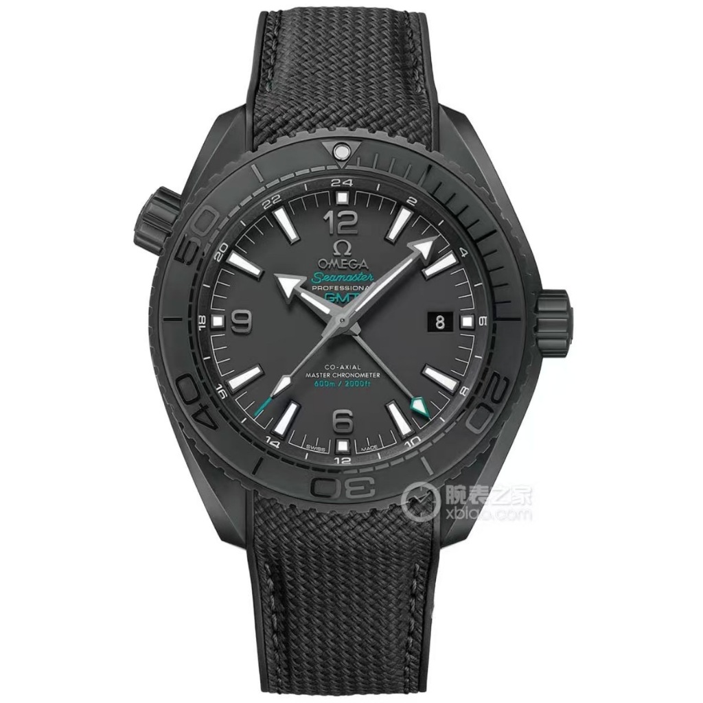 Automatic Mechanical GMT Four-Hand Monotonous Mens Watch เคสสีดํา