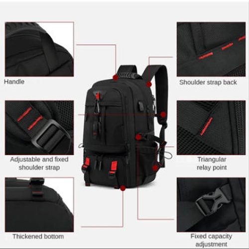 จัดส่งจากประเทศไทยในท้องถิ่น COD 50-80L✨กระเป๋าเป้เดินทางผู้ชายกระเป๋าเป้กันน้ำสำหรับเล่นกีฬาสามารถเก็บเสื้อผ้าและรองเท้าได้ backpack travel
