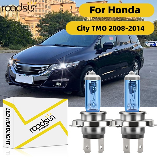 Fit สําหรับ Honda City TMO 2008-2014 ไฟหน้ารถหลอดไฟ Super White Halogen 800% ความสว่าง 100W 6000K 20000LM Plug-N- Play Canbus ไม่มีข้อผิดพลาด 2000-2006 รถ Headligh