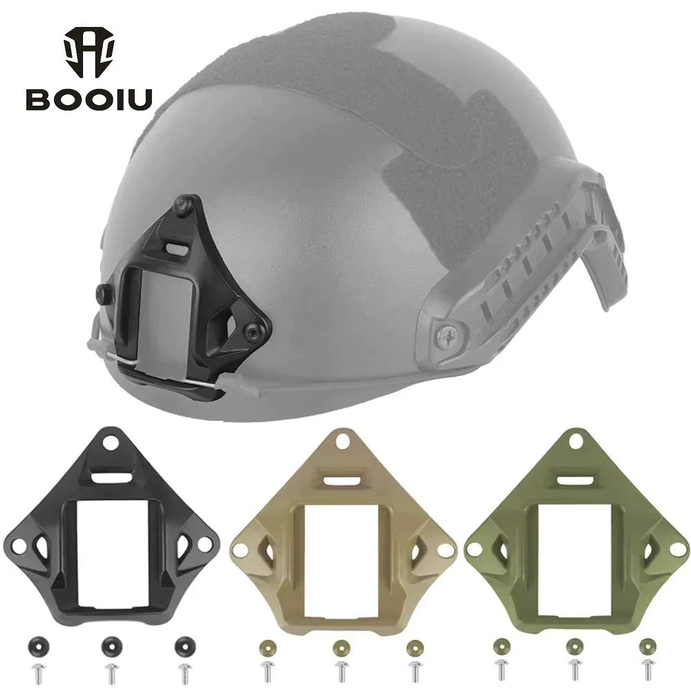 Booiu หมวกกันน็อคยุทธวิธี Mount Night Vision อลูมิเนียม NVG Mount Adapter FAST หมวกกันน็อควงเล็บอุปกรณ์เสริม