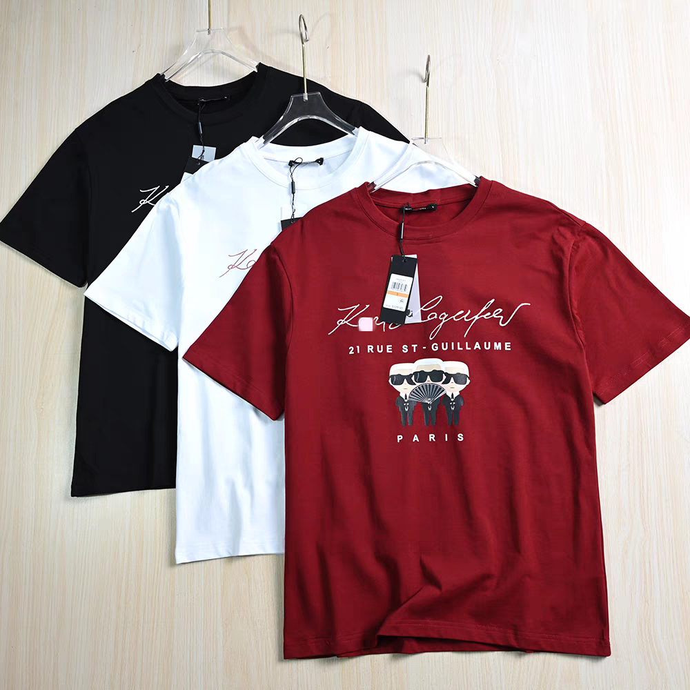 ผู้ชาย Good Goods 2025 ฤดูร้อนผ้าฝ้าย Offset การพิมพ์รอบคอสบายๆตรงเสื้อยืดแขนสั้น