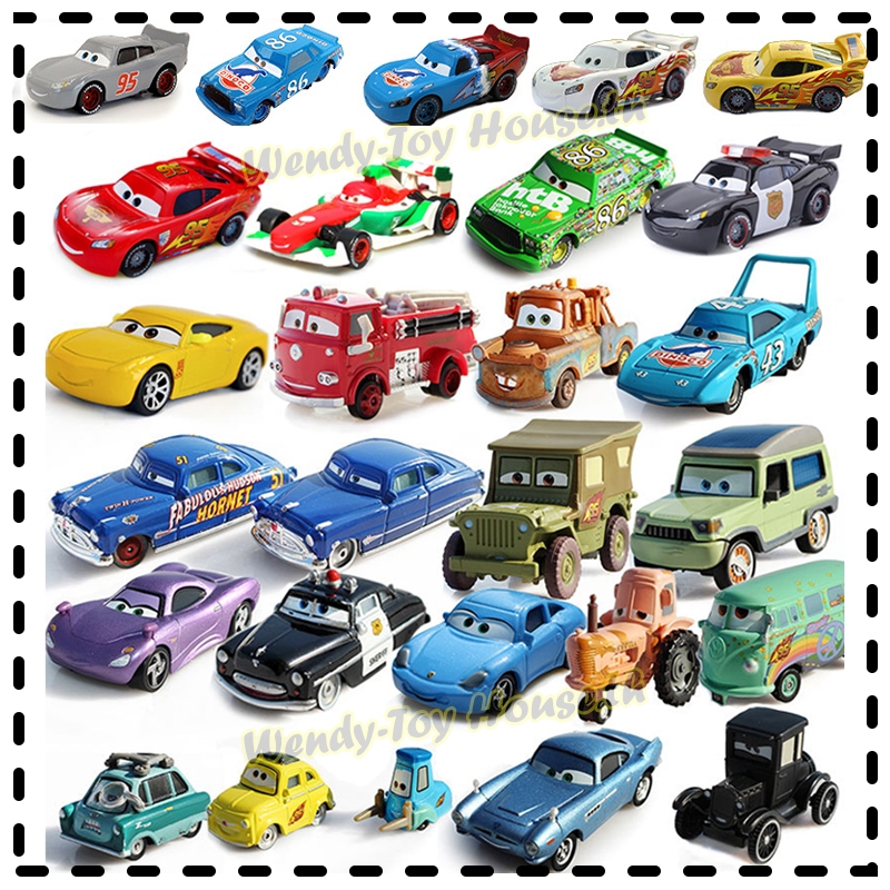 รถของเล่น McQueen รถ Lightning McQueen รถ Tomica รถแข่ง/รถยนต์ 2  King Sally เด็กของเล่นรถโลหะผสมรุ่