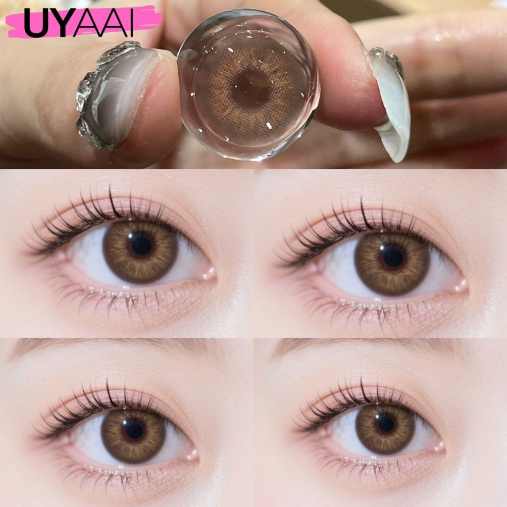 UYAAI x FRESHLADY Graded Lens 2 ชิ้นคู่ Contact Rare Iris Brown สายตาสั้นสามารถใช้สําหรับหนึ่งเดือน