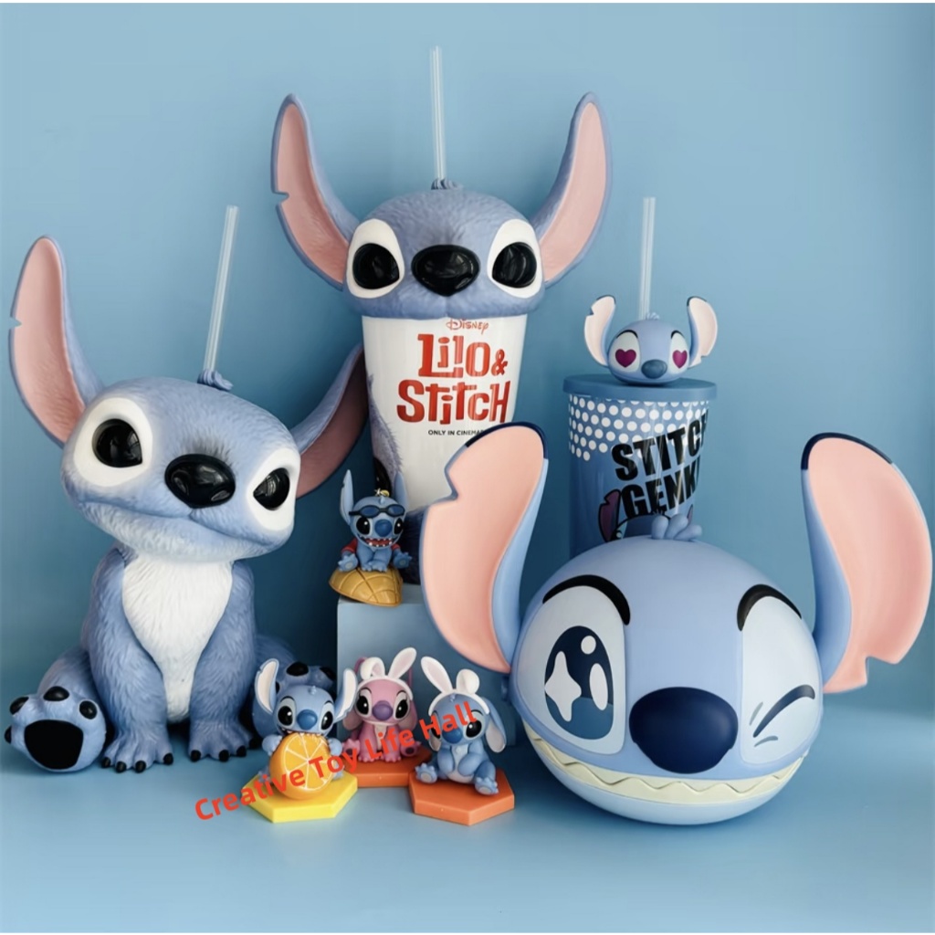 2025 Lilo&Stitch ภาพยนตร์รอบถ้วยน้ํารูปถ้วยฟางถังรูปถังป๊อปคอร์น