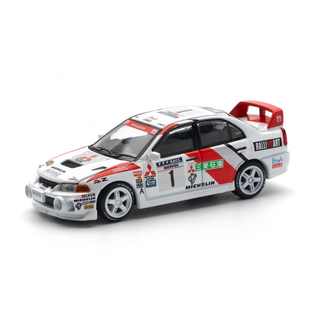 ป๊อปเรซ ราคา640165 1/64 Mitsubishi Lancer EVO IV Winner Rally De Catalunya 1997 รถโมเดลขนาดDiecast