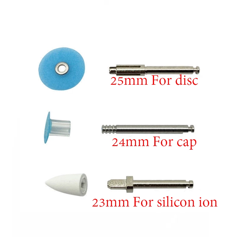 6 ชิ้น/ล็อตทันตกรรม Mandrel สแตนเลส RA Shank สําหรับแผ่นขัดหมวกซิลิคอน ion Rotary เครื่องมือ Handle