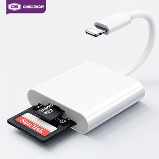 OSCROP OTG IP to SD+TF card เครื่องอ่านบัตรเครื่องอ่านกล้องการ์ด TF card reader