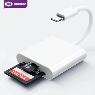 OSCROP OTG IP to SD+TF card เครื่องอ่านบัตรเครื่องอ่านกล้องการ์ด TF card reader