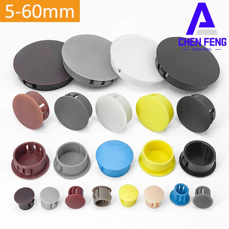 5-60 มม.Snap-on PVC ท่อปลั๊กรูสกรูฝาครอบยางไนลอนสีดํา Grommet