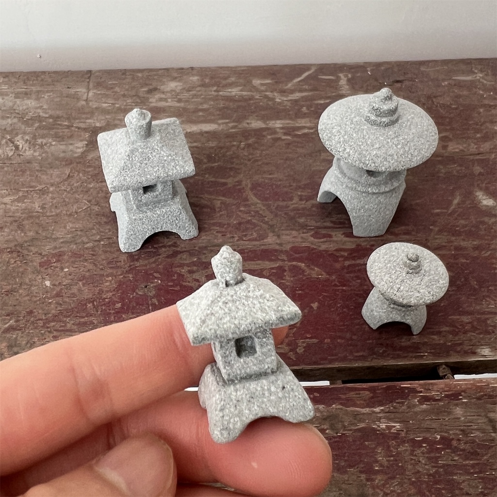 หินขนาดเล็กโคมไฟภูมิทัศน์ไมโครขวดนิเวศวิทยาขนาดเล็กสวนลานตายภูมิทัศน์เซนตกแต่งบอนไซการจัดสวนตกแต่งตุ๊กตาบ้านหินโคมไฟรุ่นฉากตกแต