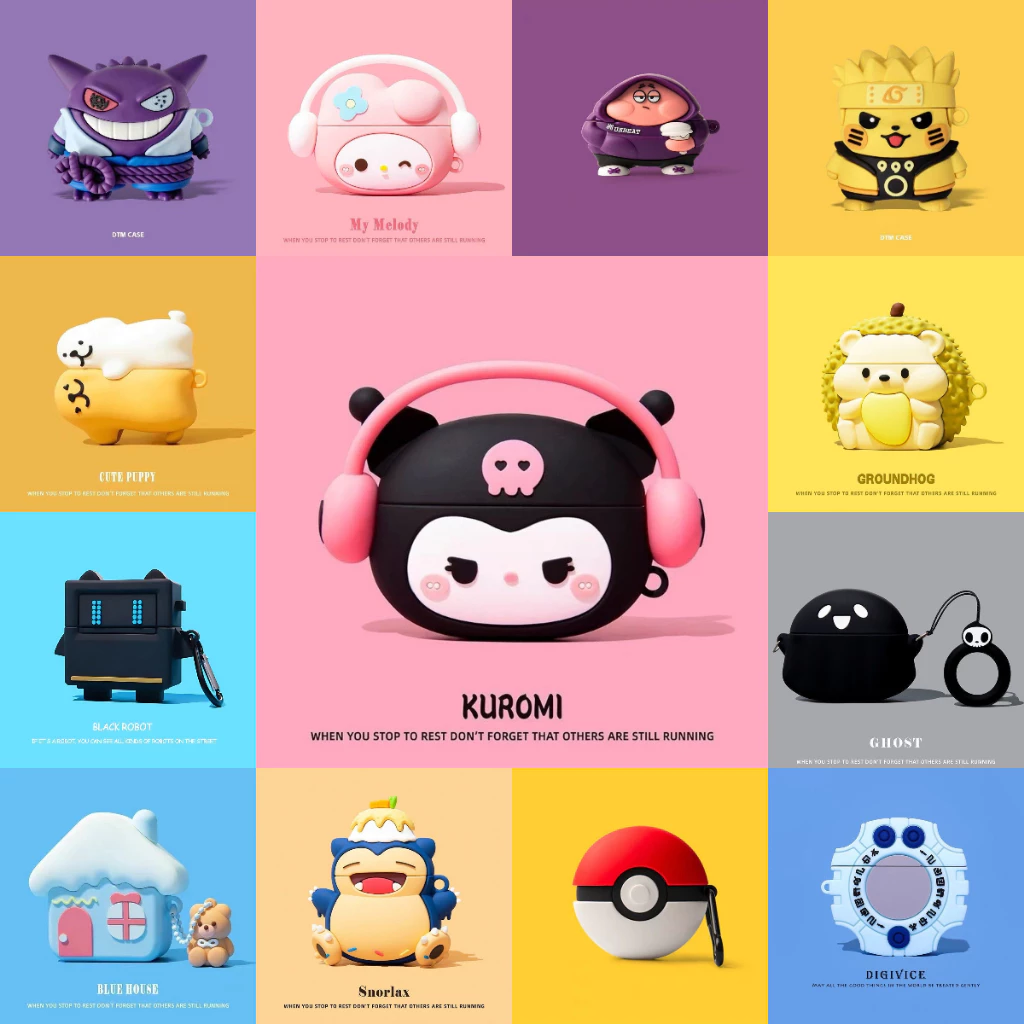 สําหรับ Baseus BP1 Pro เคส Case เคสหูฟังบุคลิกภาพคูโลมิลายผีเม่นทุเรียน