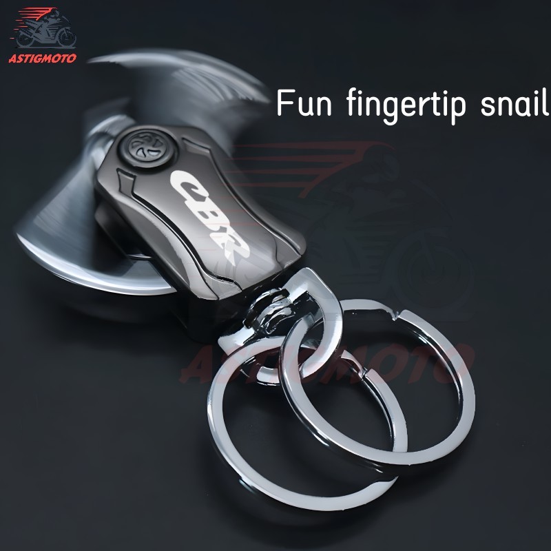สําหรับ Honda CBR 150R 250R 300R 500R Fidget Cube พวงกุญแจ 360° หมุนรถจักรยานยนต์ที่เก็บกุญแจโลหะผสมสังกะสีที่เปิดขวดมัลติฟังก์ชั่พวงกุญแจสําหรับความเครียดบรรเทา