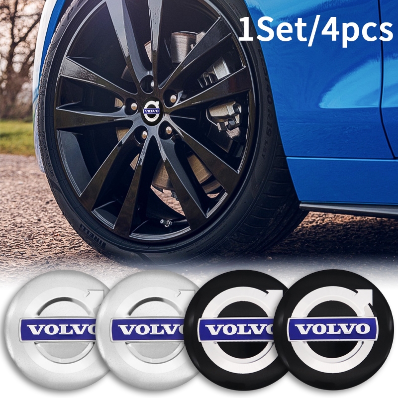 วอลโว่ 4 ชิ้น 56 มิลลิเมตรรถศูนย์ล้อหมวกโลโก้สติกเกอร์สําหรับ volvo อุปกรณ์ตกแต่งรถยนต์
