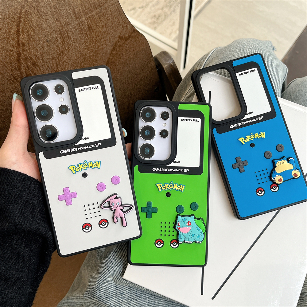 การ์ตูนน่ารัก POKEMON เครื่องเล่นเกม เคส Samsung Galaxy S26 Ultra S26 S25 FE S25 Ultra S25 Plus S25 S24 FE S24 Ultra S24 Plus S24 S23FE S23 Ultra S23 Plus S23 S22Ultra A53 A54 A55 A34 5G Case เคสโทรศัพท์ใหม่ ขอบซิลิโคนอ่อนขอบป้องกันการตก เคสมือถือซัมซุง