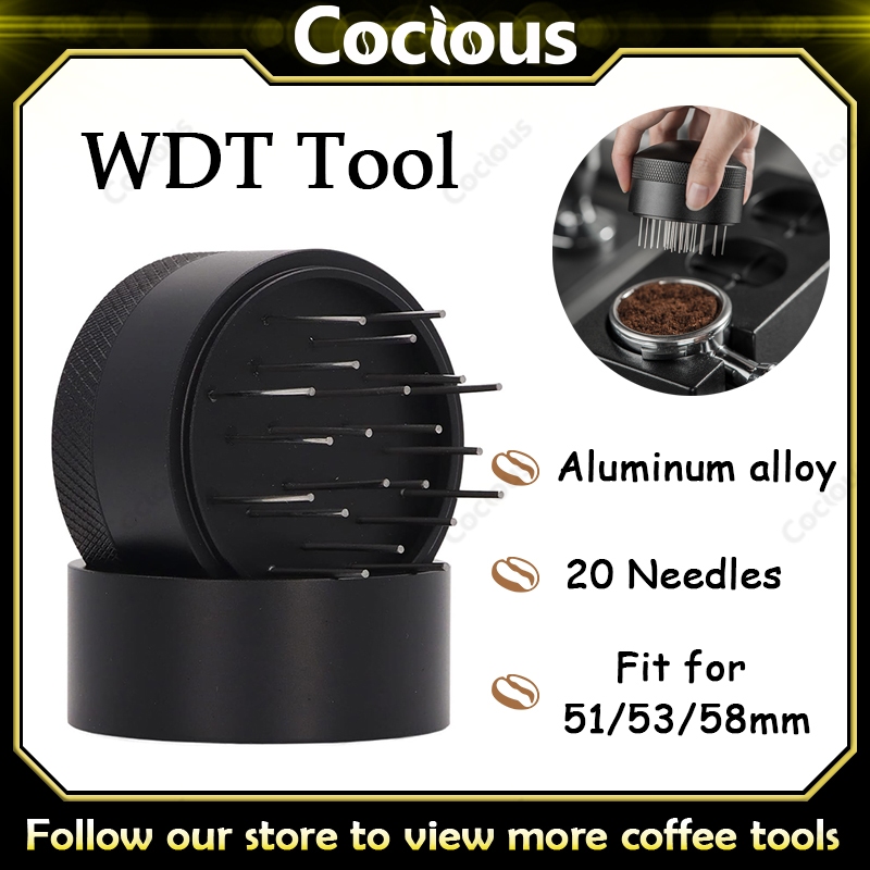 COCIOUS แทมเปอร์เข็ม 51/53/58mm ที่เกลี่ยผงกาแฟ Coffee Needle Tamper ทำให้ผงกาแฟกระจายตัวทั่ว ไม่เป็นก้อน