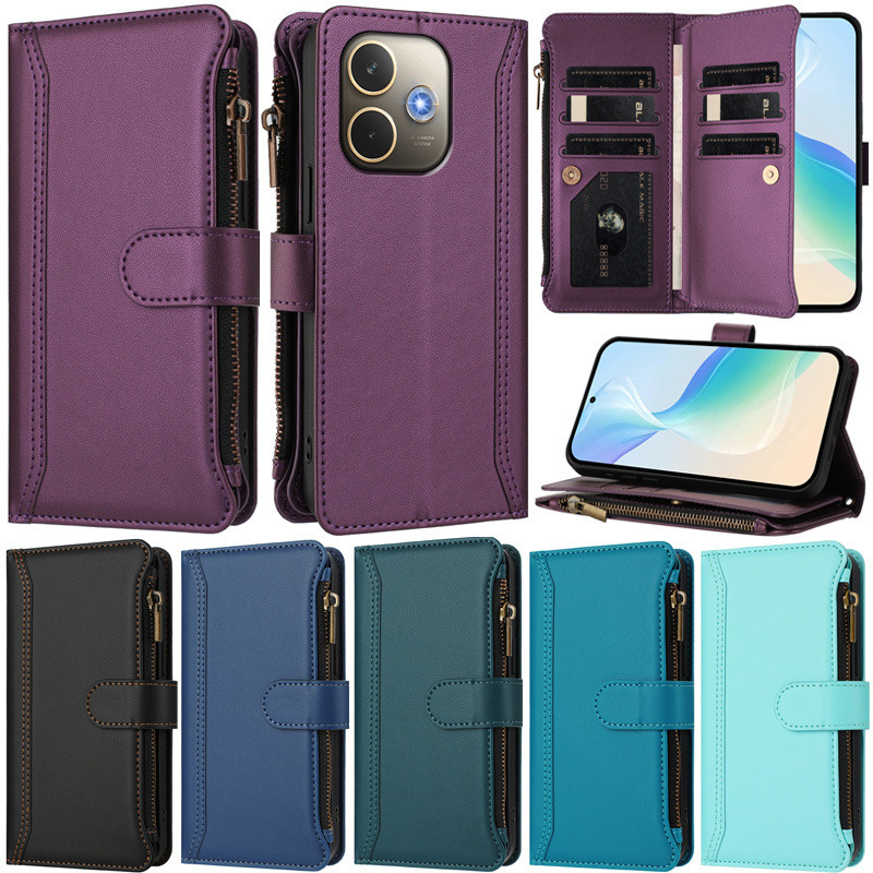 หรูหราปลอกสําหรับOppo A5 Pro A3 Pro A79 A98 5G A60 A38 A18 A17 A78 A58 4G A57 A77 4G 2022 A16 A16S A54 5G A76 A96i 4G A74 ซิปกระเป๋าสตางค์