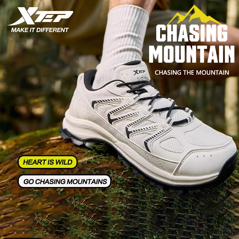 【xtep】 Chasing  Mountain丨รองเท้ากลางแจ้งกันลื่นทนต่อการสึกหรอและระบายอากาศ