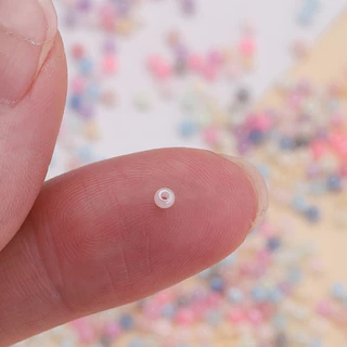 St.kunkka 1,000 ชิ้น 2mm ลูกปัดแก้วครีม ลูกปัดทรายน่ารักสําหรับ DIY สร้อยข้อมือลูกปัดสร้อยคอ