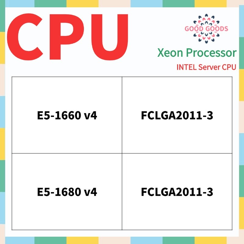 E5-1260v4 E5-1680v4 INTEL Xeon โปรเซสเซอร์ CPU LGA2011-3 DDR4