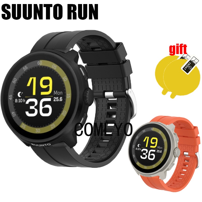 สําหรับ SUUNTO RUN สายนาฬิกาอัจฉริยะซิลิโคนนุ่มผู้หญิงผู้ชายนาฬิกากลางแจ้ง Band ฟิล์มกันรอยหน้าจอ