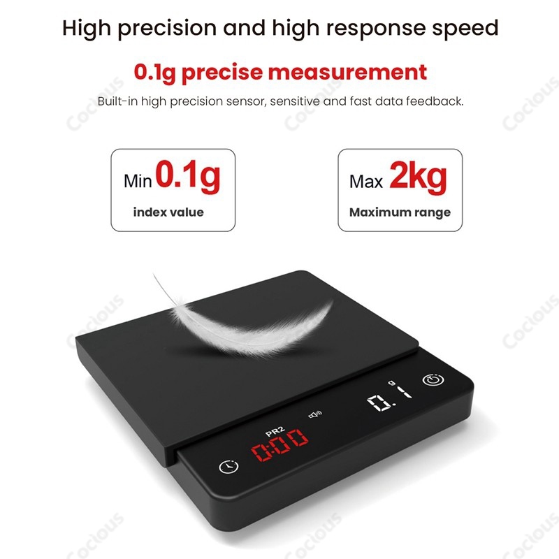 Mini Coffee Scales เครื่องชั่งกาแฟขนาดเล็ก หน่วยจับเวลากาแฟแบบพกพาพร้อมฟังก์ชั่นทารี เครื่องชั่งในครัวดิจิตอล เครื่องชั่งอาหารมัลติฟังก์ชั่น ราคา ถูกที่สุด ดีลบีเคเค แกลเลอรีภาพที่ 6