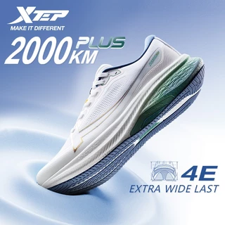 【xtep】2000KM PLUS丨4Eเบาะสุดท้ายรองเท้ากว้างพิเศษทนต่อการสึกหรอน้ําหนักขนาดใหญ่ไม่มีภาระทนต่อการสึกหรอสูงทนต่อการสึกหรอสูงสุด 2,000 ไมล์+มาราธอน