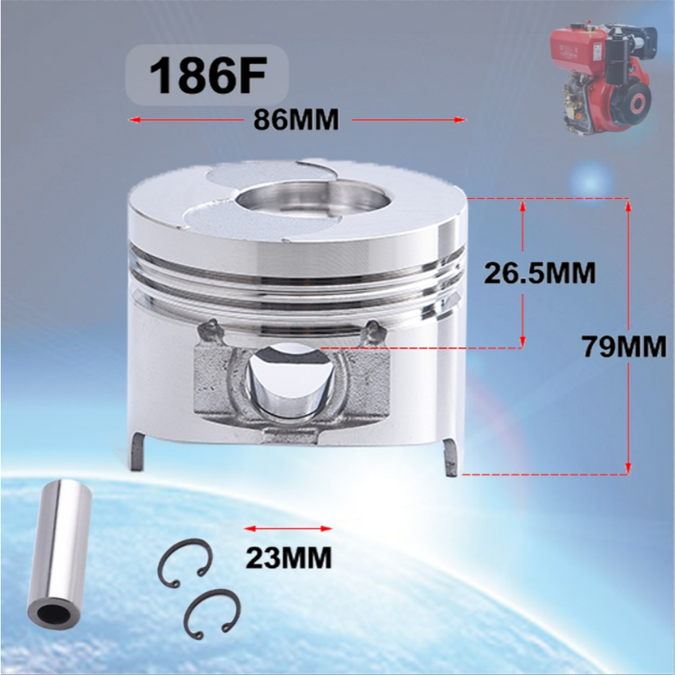 ลูกสูบเครื่องยนต์ดีเซลกระบอกเดียวระบายความร้อนด้วยอากาศพร้อมชุด Assy Ring สําหรับเครื่องจักรก่อสร้างและการเกษตร - รูปที่ 4