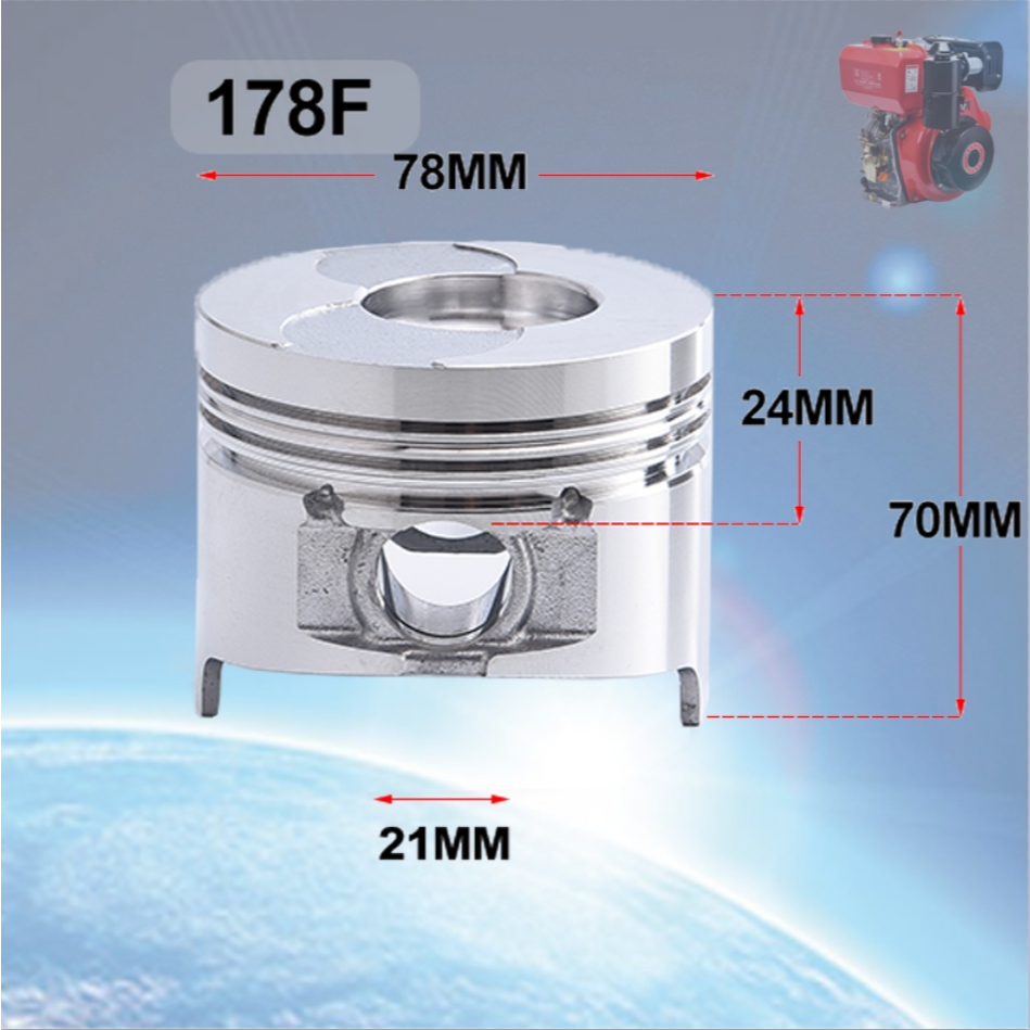 ลูกสูบเครื่องยนต์ดีเซลกระบอกเดียวระบายความร้อนด้วยอากาศพร้อมชุด Assy Ring สําหรับเครื่องจักรก่อสร้างและการเกษตร - รูปที่ 5