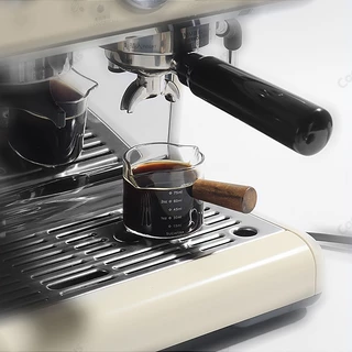 COCIOUS แก้วช็อตกาแฟเอสเปรสโซ่ Espresso 75mlด้ามจับไม้ แก้ว ตวงกาแฟ ถ้วยตวงนม COD