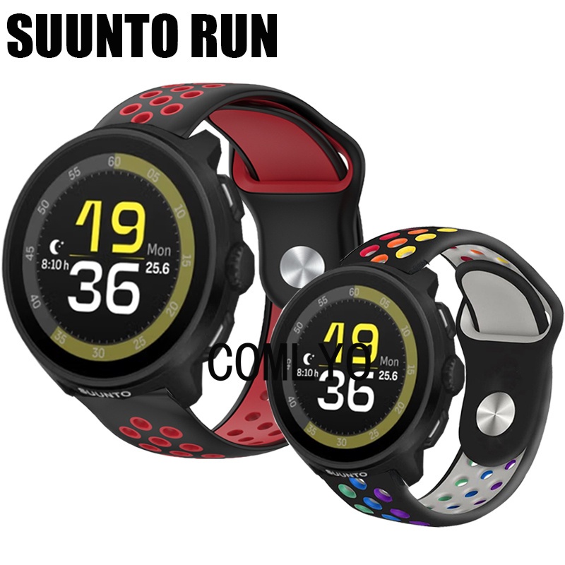 สําหรับ SUUNTO RUN สายนาฬิกาสมาร์ทนุ่มผู้ชายผู้หญิงซิลิโคน Rainbow Sports Band